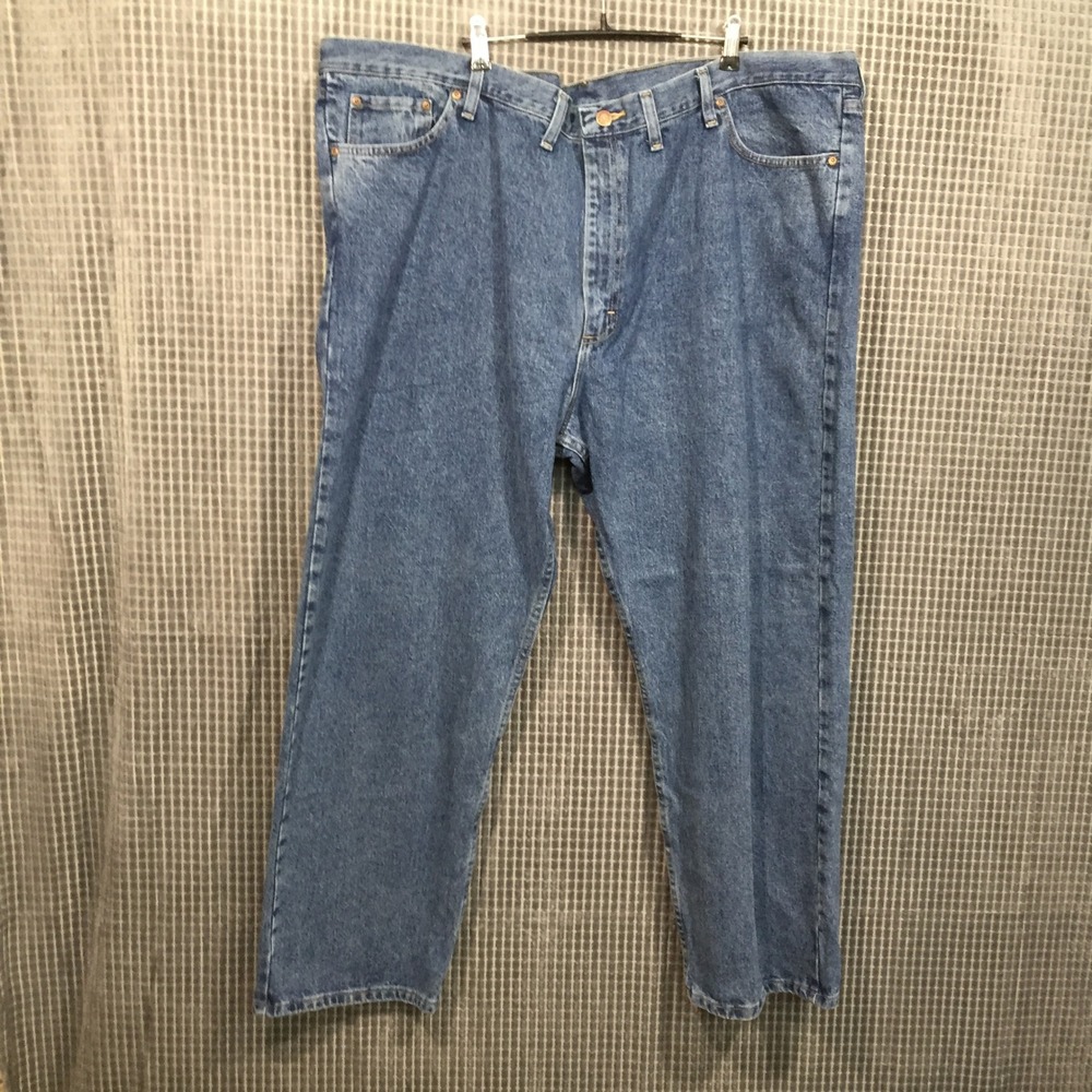 Wrangler Mens Five Star Premium Relaxed Fit Jeans Blue‎ Denim 50x30 97601VR